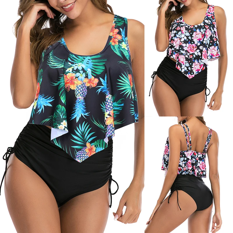 S 2XL размера плюс женский бикини купальник для женщин больших размеров 2019 низ