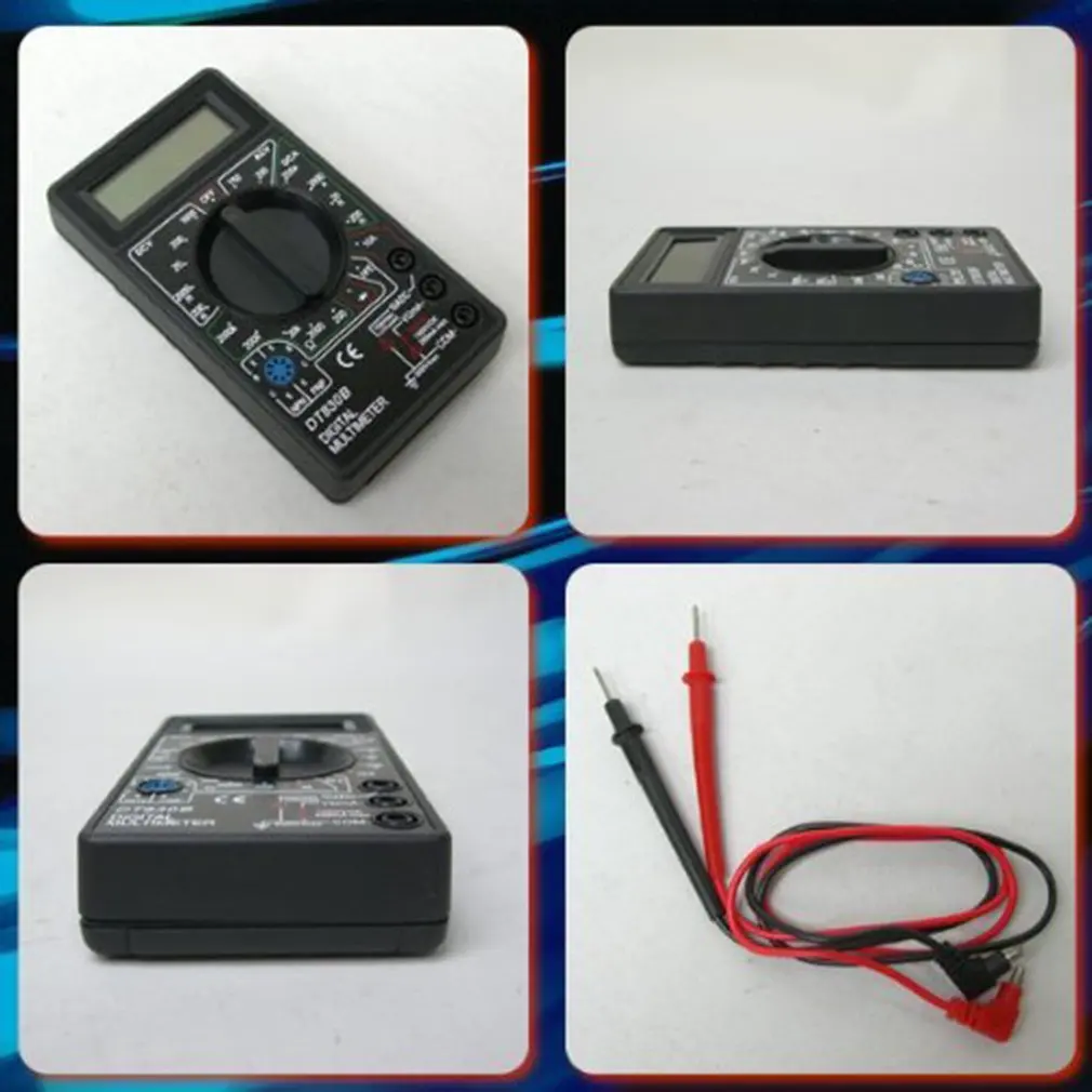 

DT830B Multifunctional LCD Display Compact Digital Multimeter Electric Ammeter Voltmeter Resistance Capacitance Tester