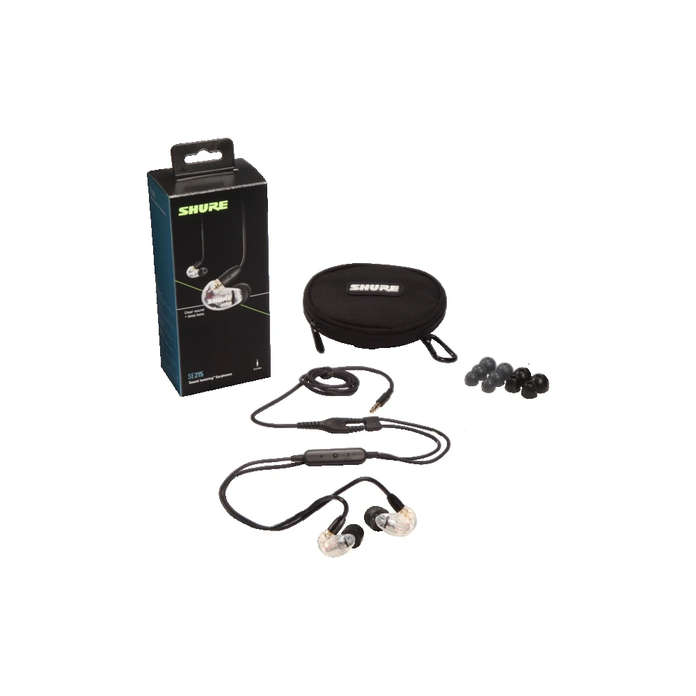 Внутриканальные наушники SHURE AONIC SE215DYCL+UNI-EFS прозрачный |