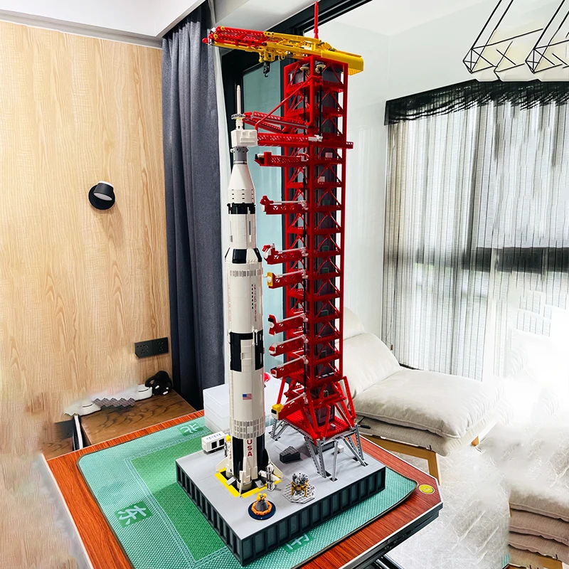 Конструктор игрушечный Apollo Saturn V Rocket 37003 пусковая Волшебная башня креативные