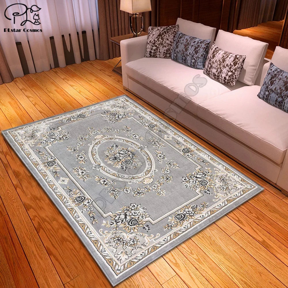 Винтажный дворцовый ковер с цветочным узором квадратный Противоскользящий