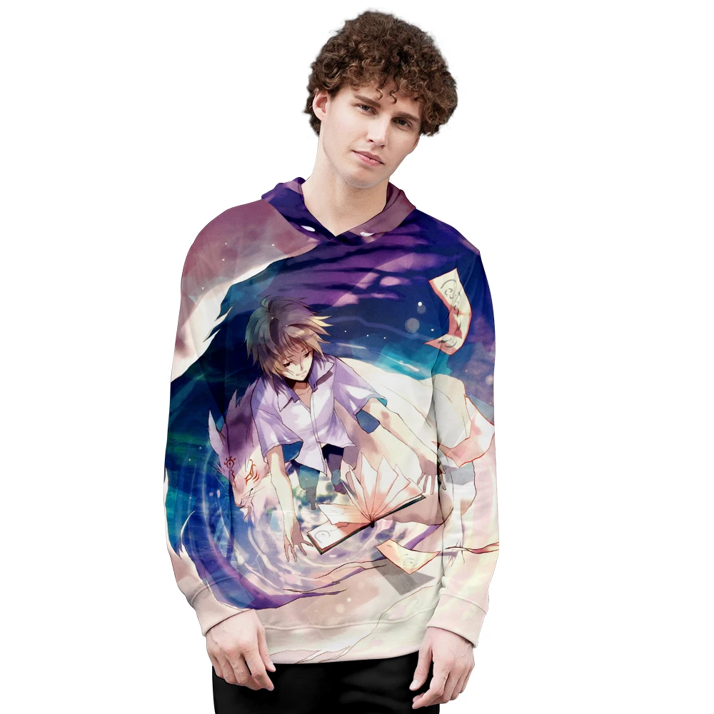 

New fashion men's hooded pullover Natsume's friend account printed boy cartoon anime hoodie Harajuku street lady hip hop hoodies