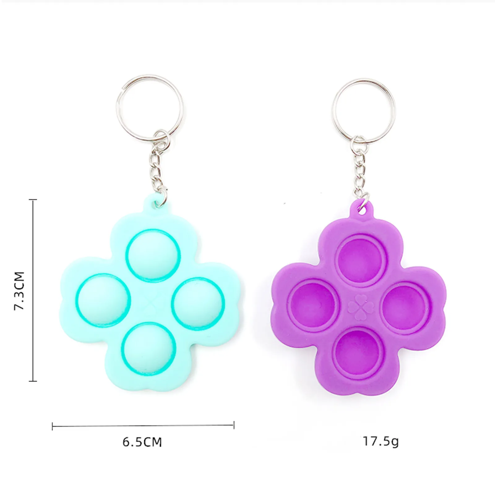 

16 Types Fidget Simple Dimple Toy Soft Silicone Push Pop Bubble Sensory Toys Keychain Portable Mini Stress Reliever Hand Toys