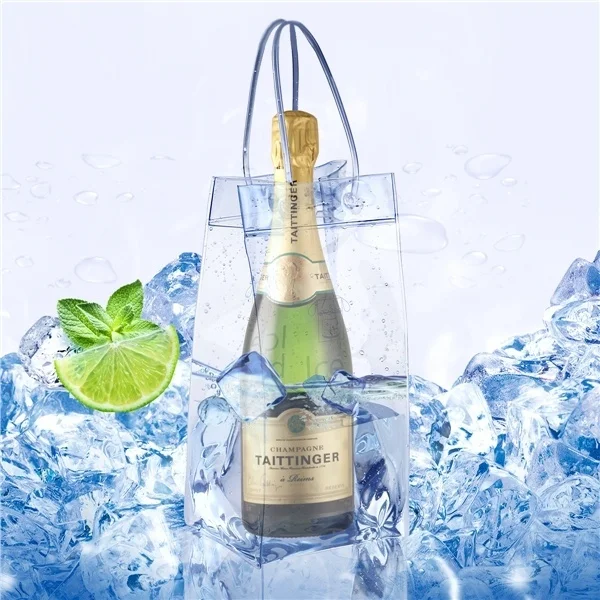 1 шт. прочная прозрачная ПВХ сумка холодильник для шампанского вина с