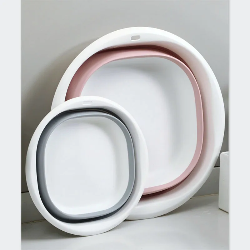 

Plastic Folding Basins Portable Wash Basins Folding Laundry Tub Bathroom Kitchen AccessoriesTravel Folding Wash Basin Two Models