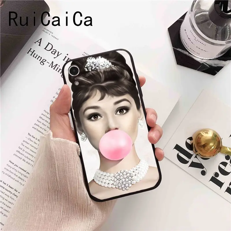 Ruicaica Audrey Hepburn Colorful Cute Phone Case Cover for iPhone 8 7 6 6S 6Plus X XS MAX 5 5S SE XR Fundas Capa | Мобильные