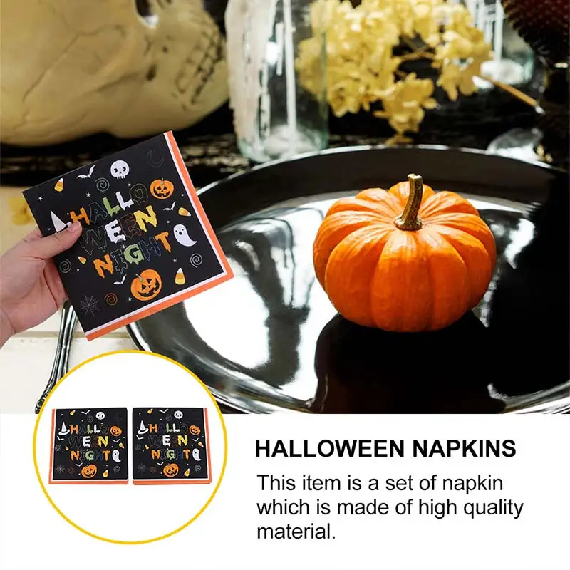 Halloween party decoration kit set of 24 disposable tableware each 7-inch paper plate/paper cup/napkin tablecloth | Дом и сад