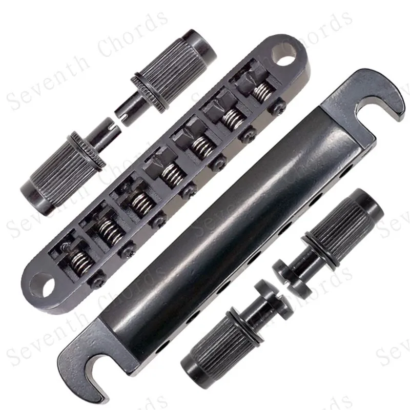 Набор из 7 струн мостика и хвоста для электрогитары хром черный на выбор