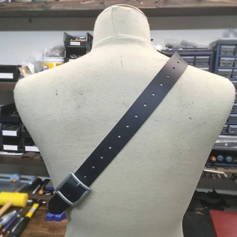 Medieval Dark Sorcerer Wizard Shoulder Strap Renaissance Leather Potion Belt Rider Healer Vial Pocket Bandolier For Cosplay Larp |