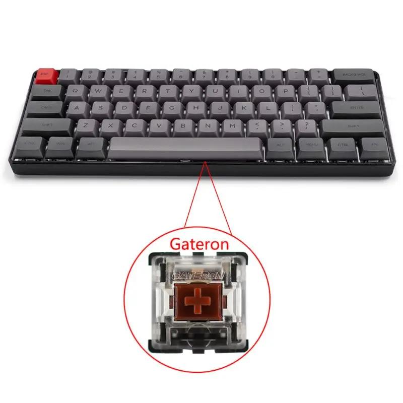 

RGB LED Backlit Wired Mechanical Keyboard,Portable Compact Waterproof Mini PBT