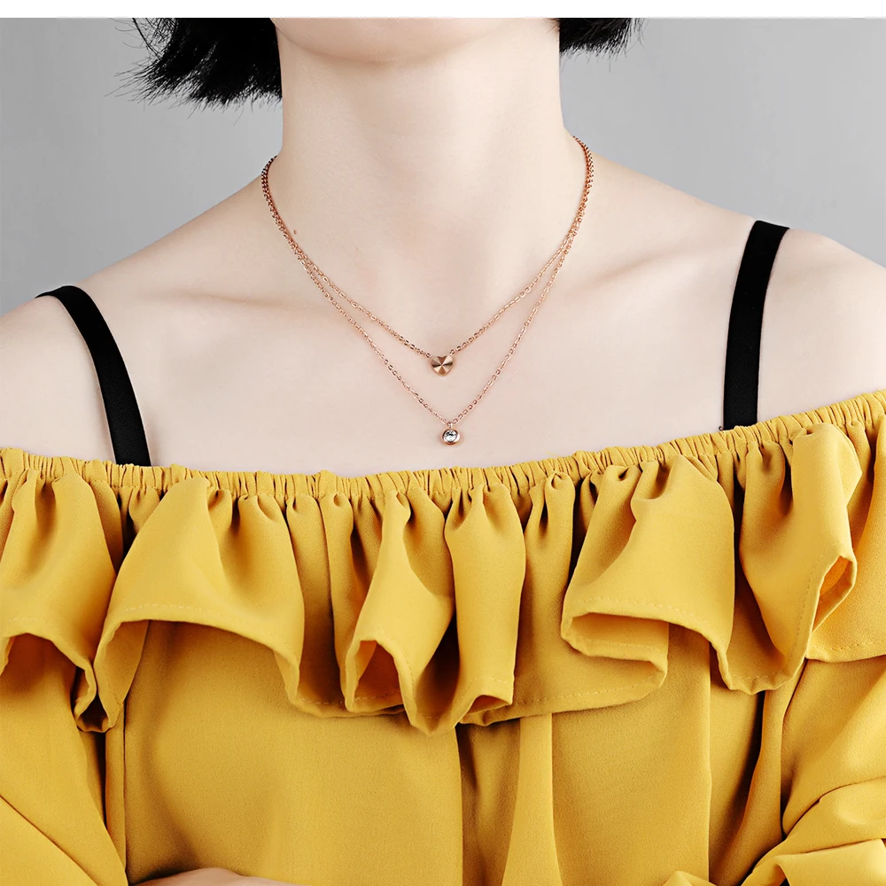 Женское ожерелье с подвеской в виде сердца из нержавеющей стали|fashion necklace|necklace