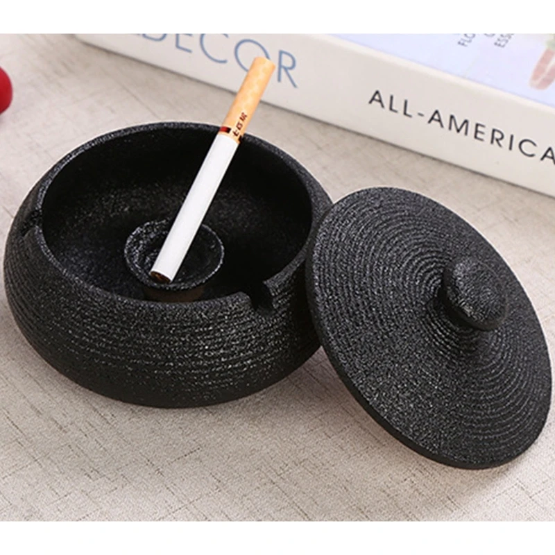 

Креативная керамическая пепельница с крышкой, декоративная пепельница в стиле ретро для дома, гостиной, офиса, автомобиля, держатель для пе...