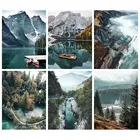 Алмазная 5d-картина FIYO с полными квадратнымикруглыми стразами, сделай сам, вышивка лесной пейзаж, вышивка крестиком, подарочное украшение для дома