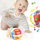 Детская игрушка-погремушка, мяч для фитнеса, для новорожденных, ручной, маленький, колокольчик, мягкий, силикагель, для ползания, для детей