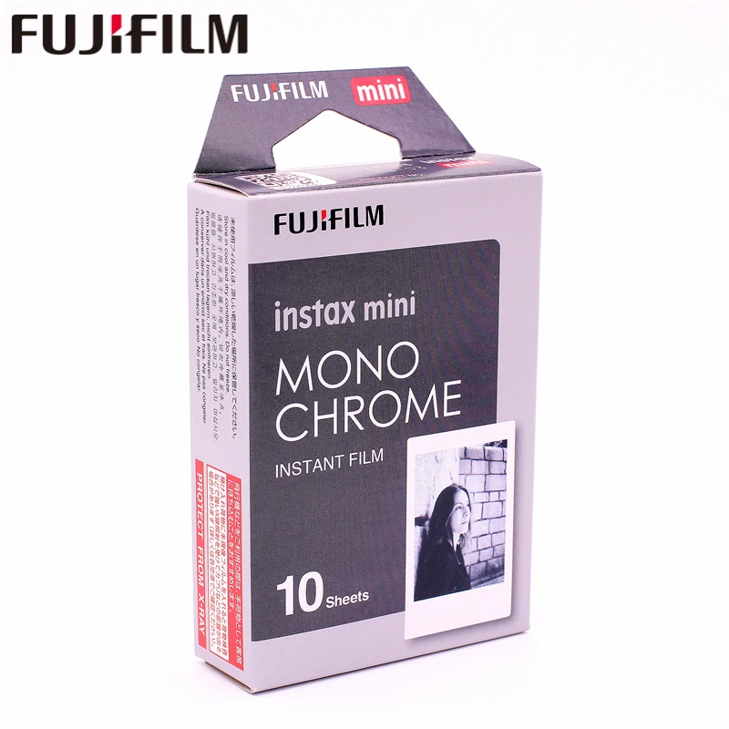 Пленка Fujifilm Instax Mini на выбор фоторамка 10-100 лист фотобумага для камеры Instax Mini 9 Mini 8 Instant Mini 70 90 - Цвет: 10 sheets Monochrome