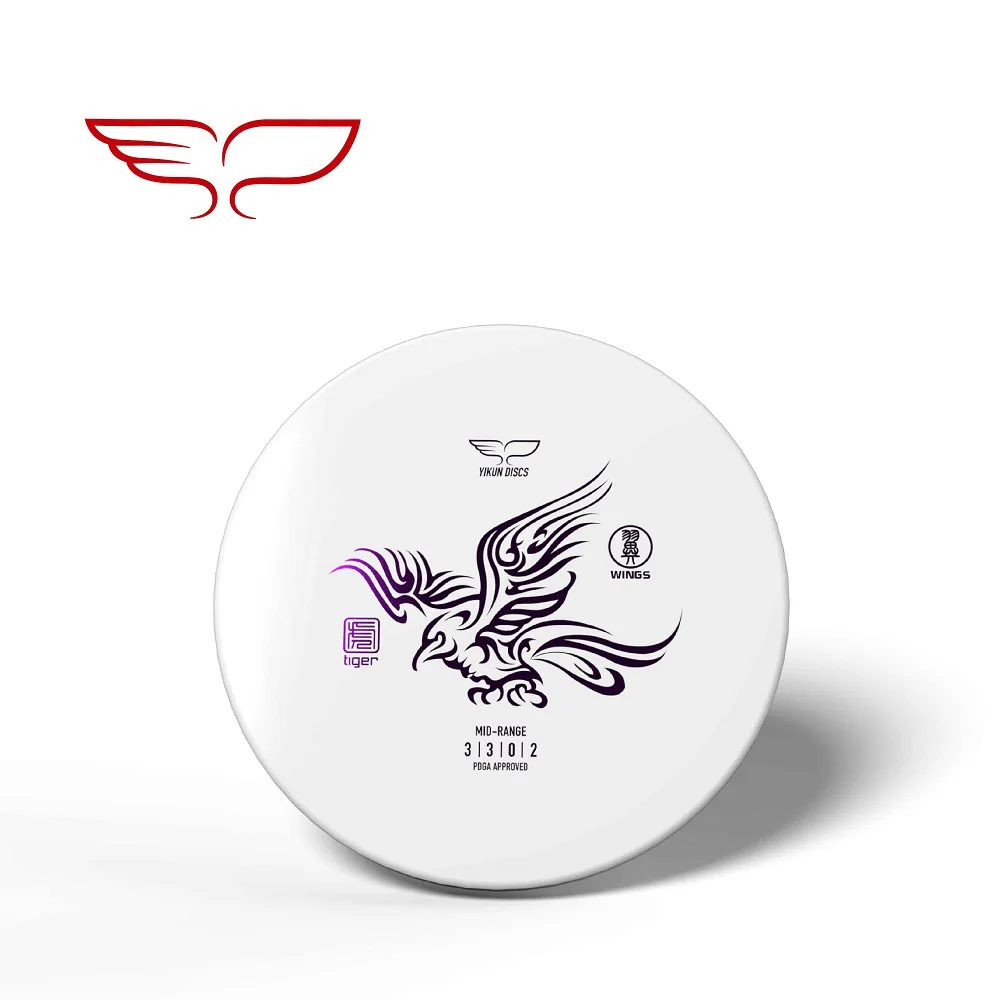 YIKUN диски PDGA одобренный диск Гольф диск среднего диапазона крылья Черная пятница - Цвет: Tiger-Line White