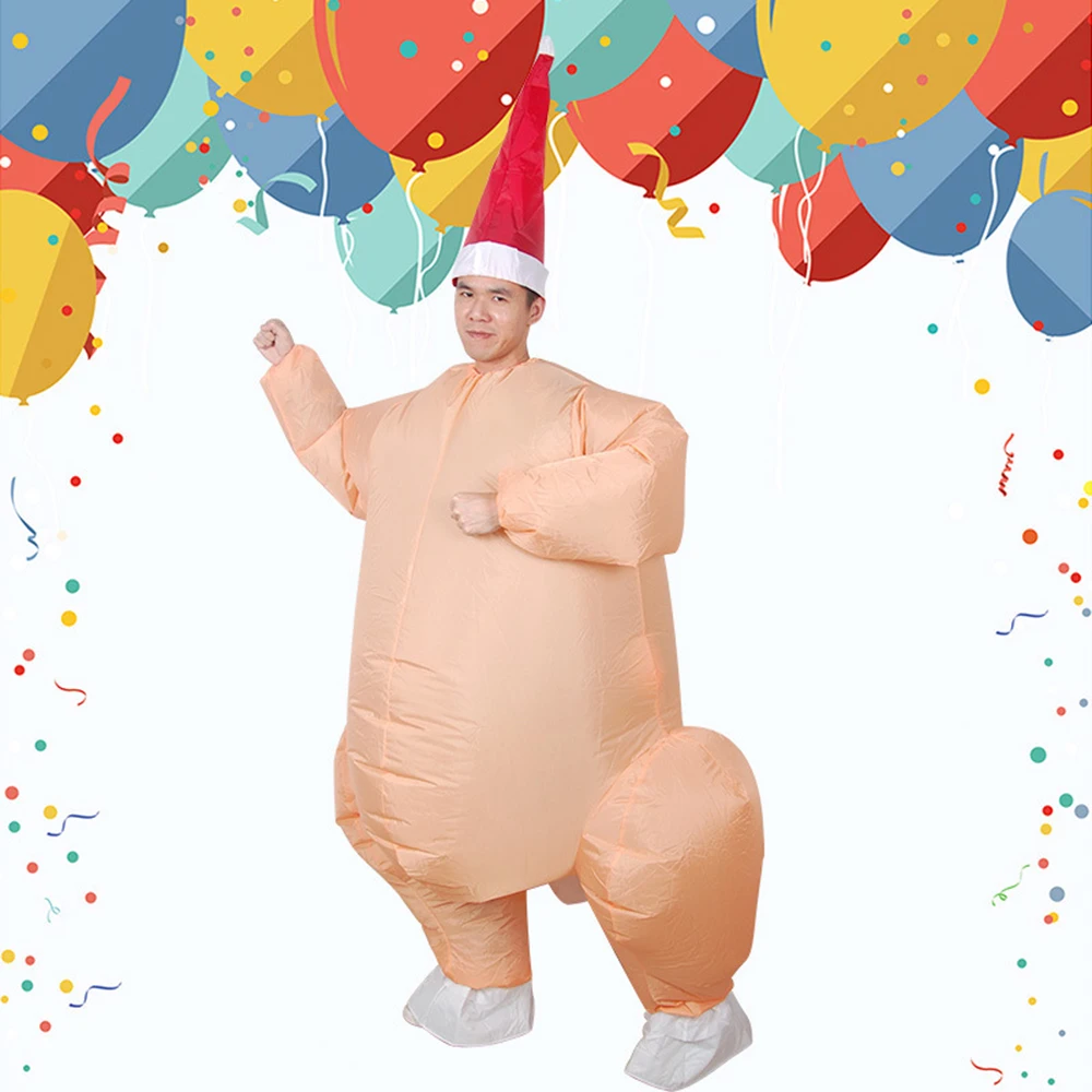 Популярный надувной костюм индейки Хэллоуин курица Рождественский маскарадный