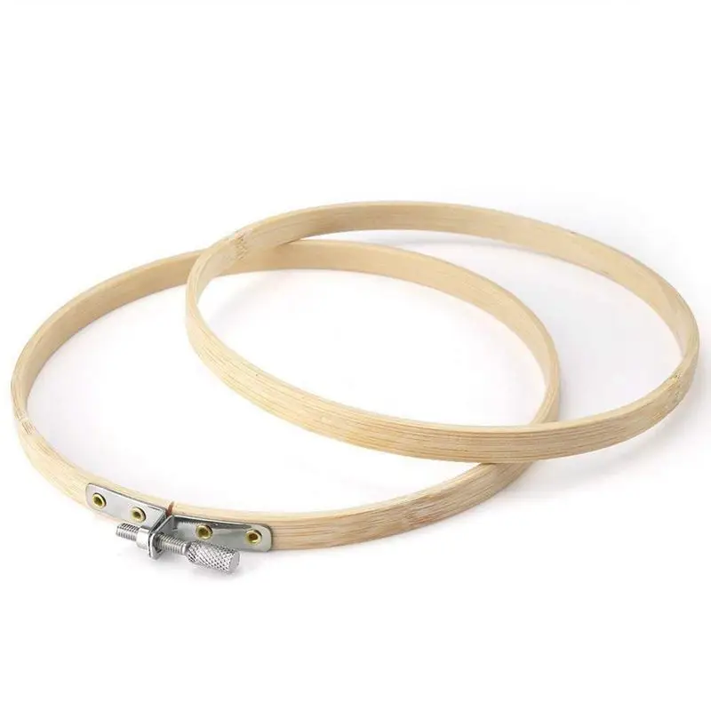 Акция! 12 шт. бамбуковые обручи для вышивки крестиком круглые регулируемые