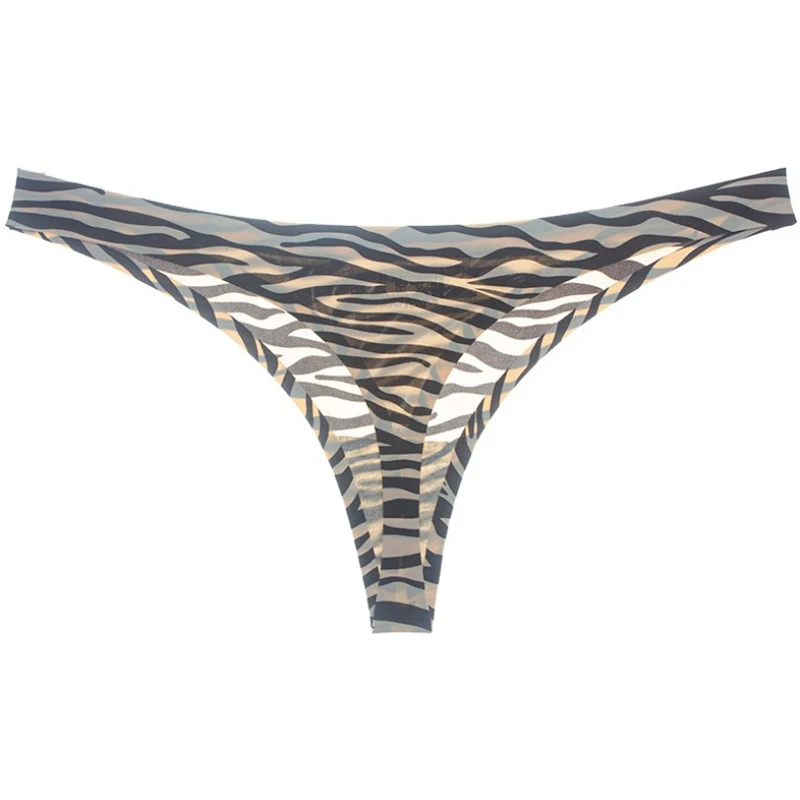 3 шт. шелковые сексуальные женские трусики с животным принтом леопардовые