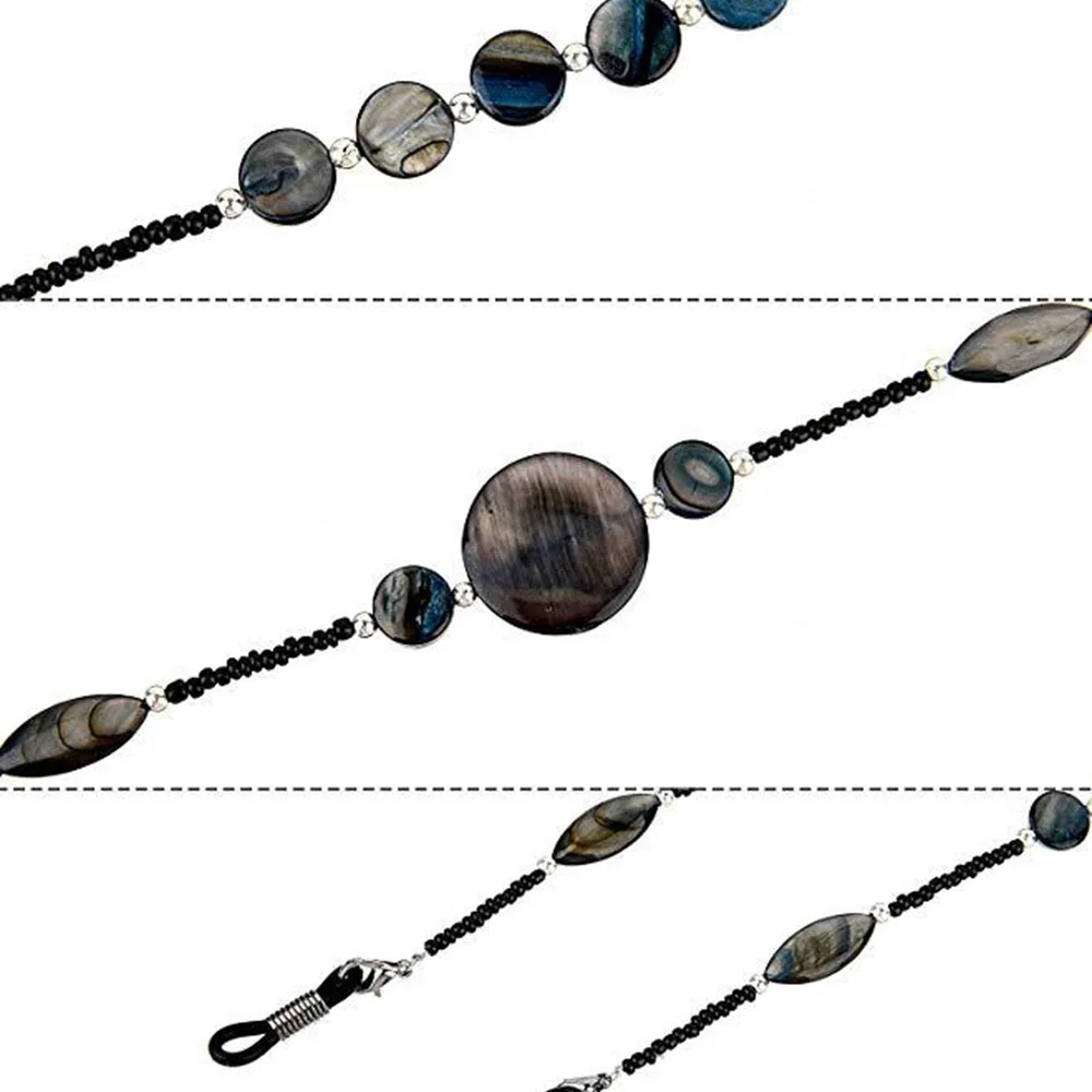 

Fashion Reading Glasses Chain For Women Shell Beads Sunglasses Cords Beaded Eyeglass Lanyard Hold Straps Black Eyewear Retainer