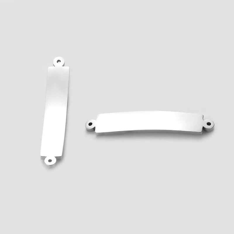 Пустые штампованные браслеты из нержавеющей стали прямоугольные метки 20 шт.