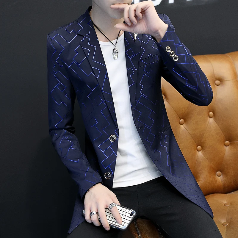 

Мужской костюм Новинка Весна 2021 Корейская версия приталенная красивая ветровка мужская модная трендовая куртка средней длины мужской