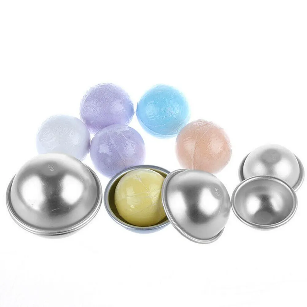

6pcs/set Bath Bomb Molds Aluminum Alloy Ball Sphere Bath Bomb Mold Cake Baking Pastry Mould