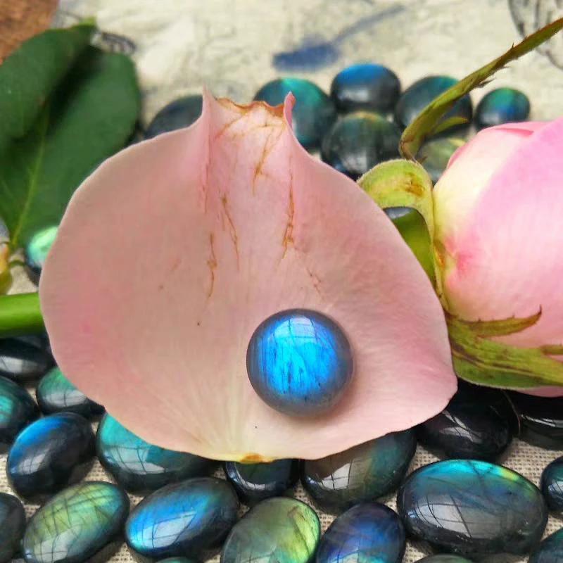 5 шт. 100% красивый натуральный тяжелый Лабрадорит Кристалл кабошон драгоценный