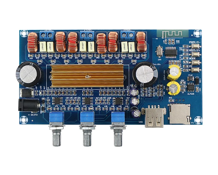GHXAMP TPA3116 Bluetooth 2,1 Плата усилителя Hifi сабвуфер цифровой усилитель мощности 50 Вт* 2+ 100 Вт USB TF декодирование воспроизведения DC18-24V 1 шт