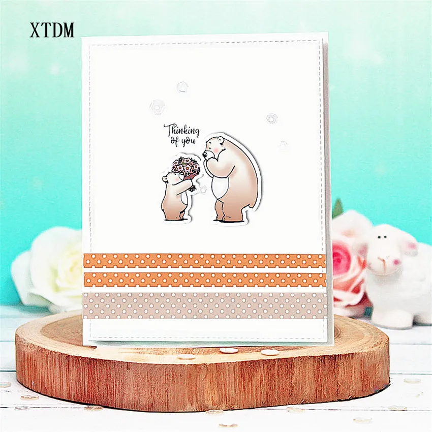 Горячая Распродажа прозрачные штампы Polar bear/силиконовые уплотнения штамп для DIY