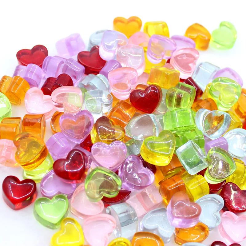 

150pcs DIY Resin Love Simulation Candy Accessories 17*15MM Color Heart Candy Hard Resin Epoxy Filling Phone Jewelry Craft Kits