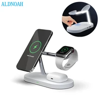 15w 3 in 1 magnetic wireless charger for iphone 12 pro max mini chargers for apple watch 6 se airpods pro 2 3 charger holder