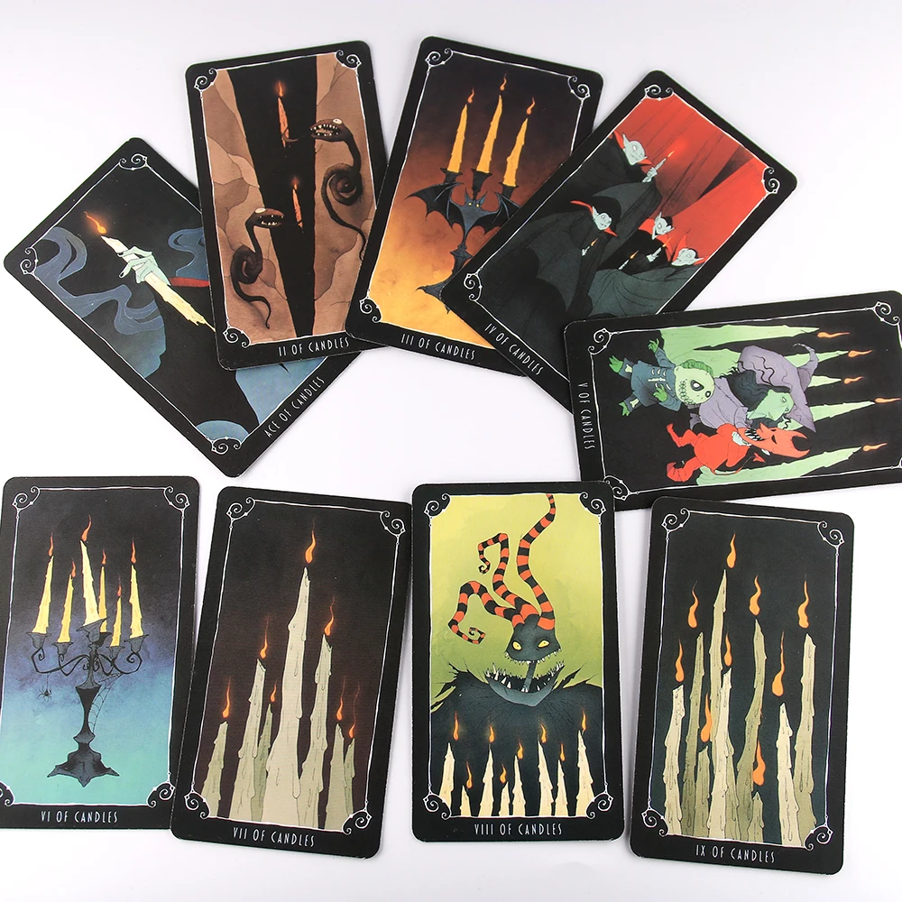 

The Nightmare Before Christ Mas Tarot Deck and Guidebook 78 Cards Deck and Card Game Board Tarot Cards with Book Werewolf