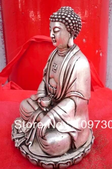 Бесплатная доставка &ltТибетский буддис Амитабха Бронзовая статуя Будды |