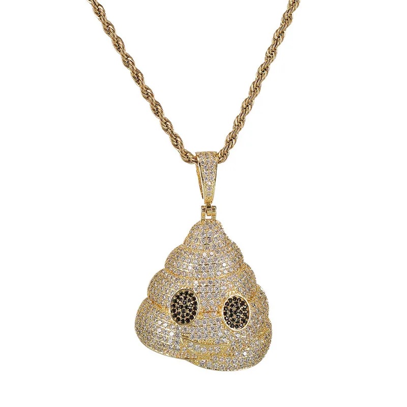 Bling корма кулон ожерелье льдом AAA кубический циркон для мужчин в стиле хип хоп