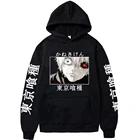Толстовка с капюшоном Kaneki Ken из аниме Токийский Гуль, свитшот с графическим принтом, повседневные пуловеры, свободные мужские топы унисекс в стиле хип-хоп