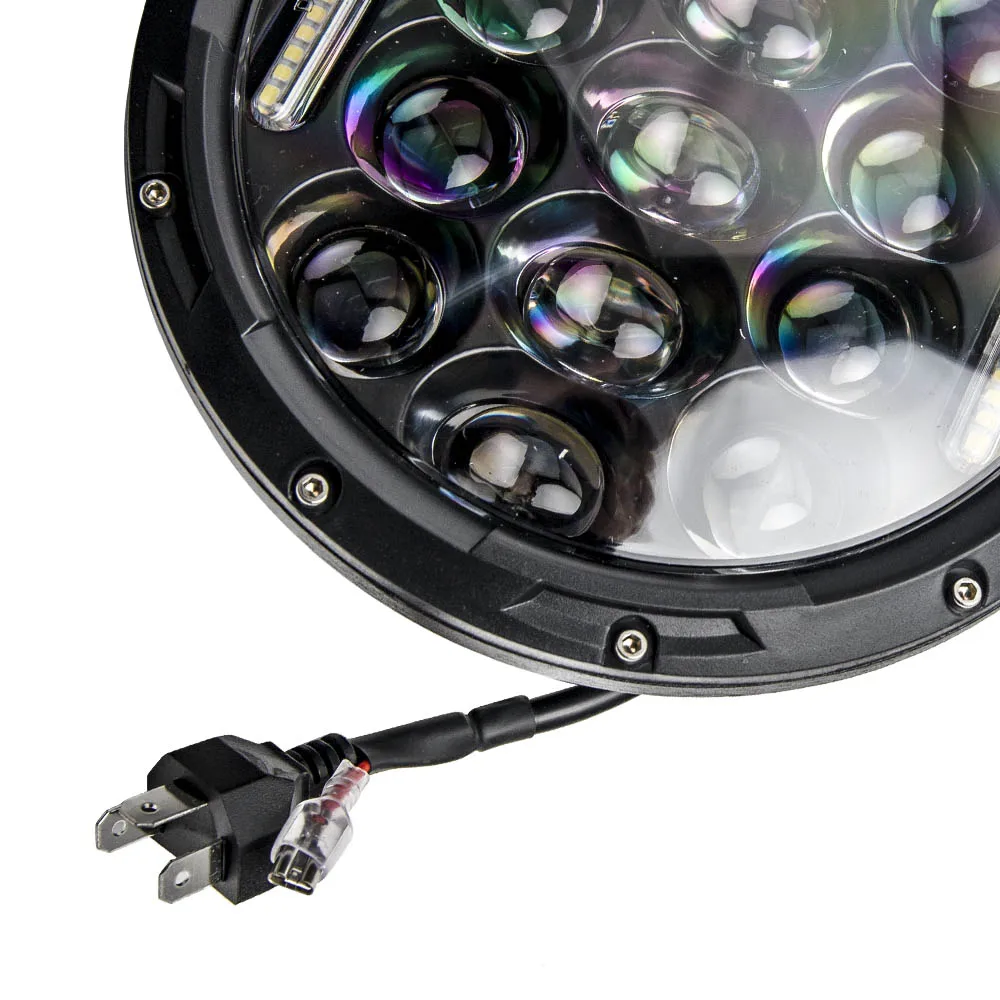 

2PCS 7" Round LED Headlights Lamp w/DRL For Jeep Wrangler JK JKU TJ CJ LJ