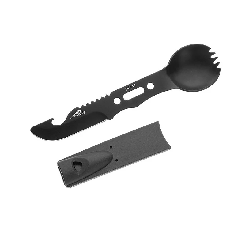 Многофункциональный Открытый кемпинговая вилка нож набор ложек 210 Стальной