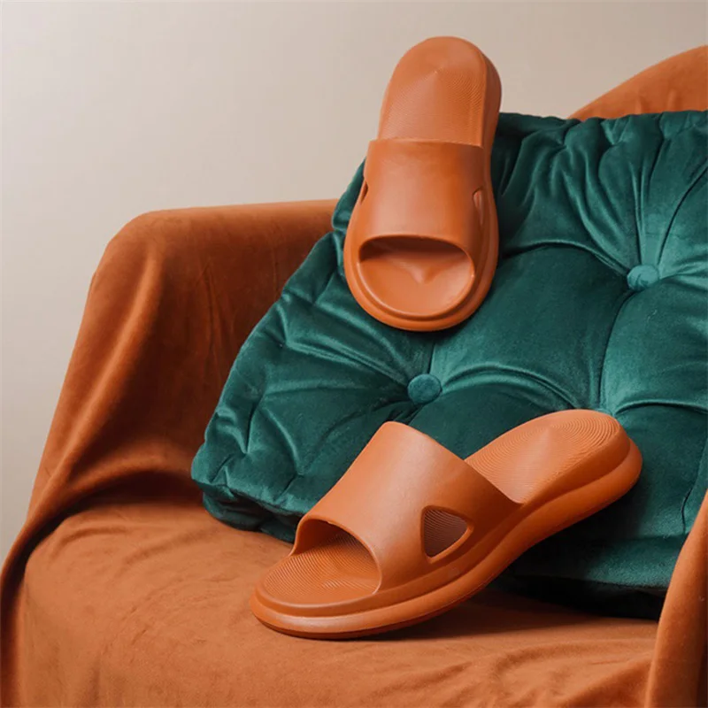 

Women Slippers 3CM Thick Sole Indoor Shoes Men Slippers Of Fish Soft EVA Home Slides Mute Non-slip Man Summer Sandals