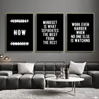 Черно-белые буквы, вдохновляющая Картина на холсте, мотивационные цитаты, принты и постеры, настенные картины для гостиной, домашний декор