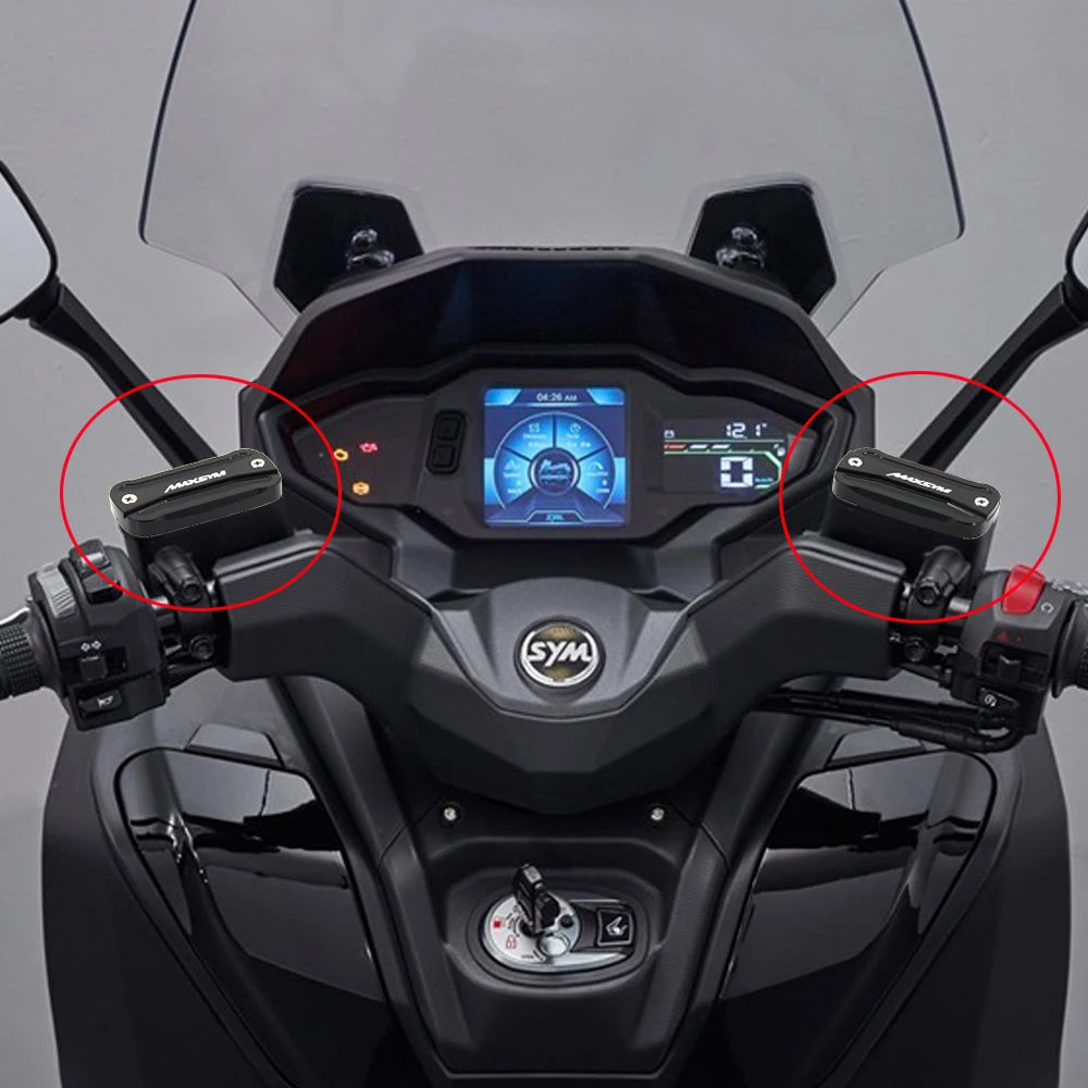 

For SYM MAXSYM TL 500 TL500 2 Pieces Motorcycle Front Brake Clutch Fluid Reservoir Cap Cover