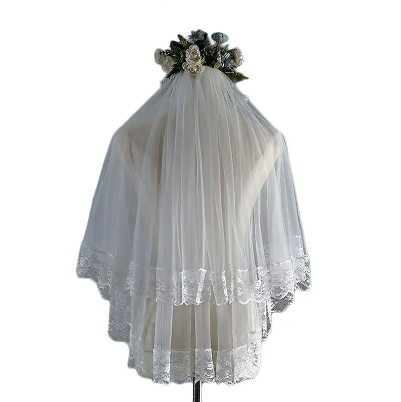 Bridal Veils Elegant  Lace Veil Wedding Veil Hair Accessory Hearwear Heardress for  Wedding Communion