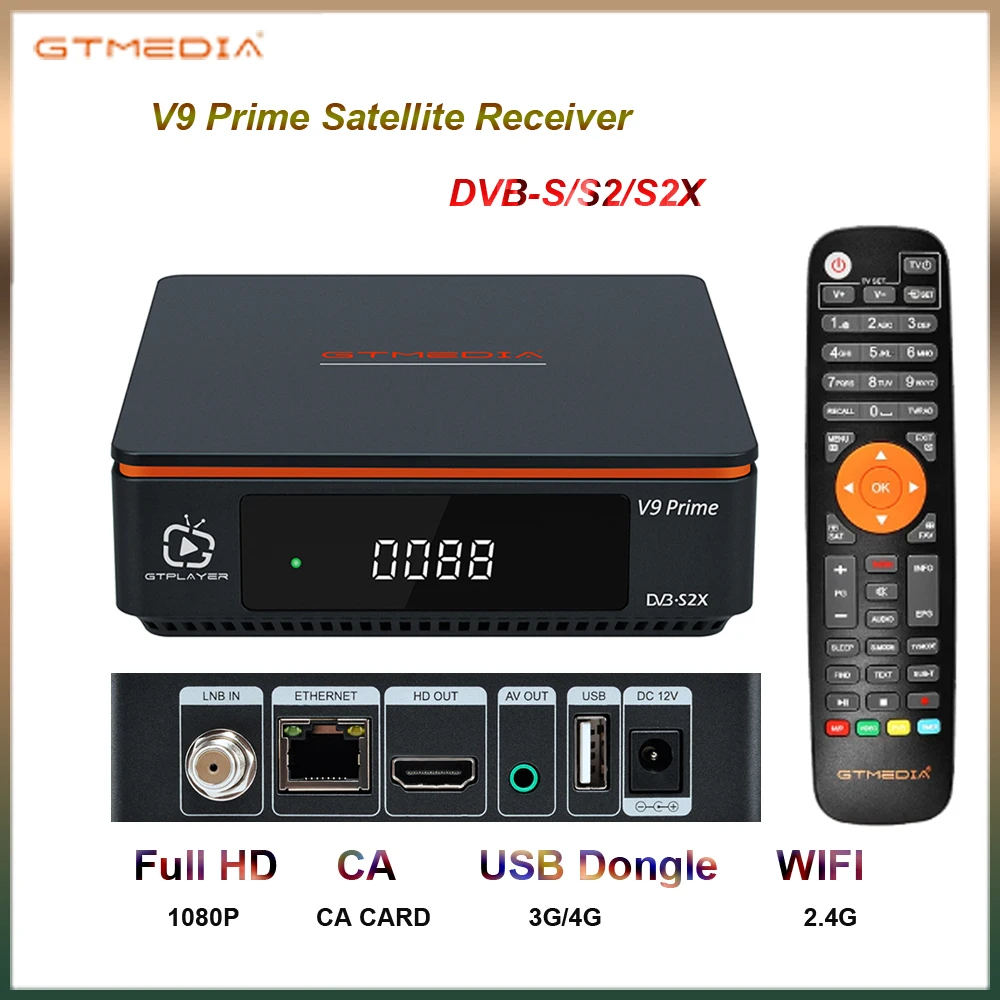 Receptor de Satélite Decodificador de tv Dvbs S2x Gtmedia v9 Digital Prime H.265 hd – s2