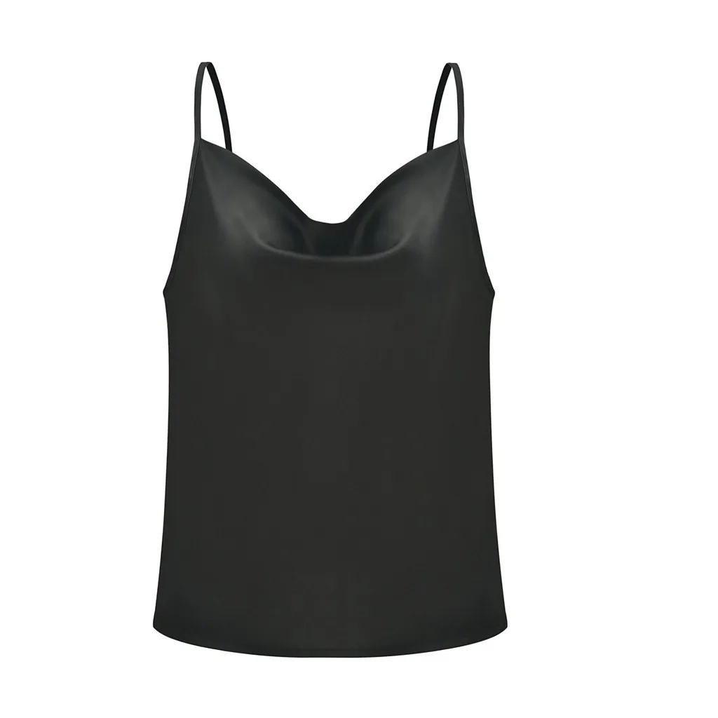 

Sexy Womens Solid Color Adjustable Casual Basic Strappy Solid Tank Tops