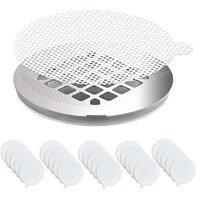 disposable shower drains hair catcher mesh stickers bathroom accessories bathing 25pcs round shower hair catchers stoppers