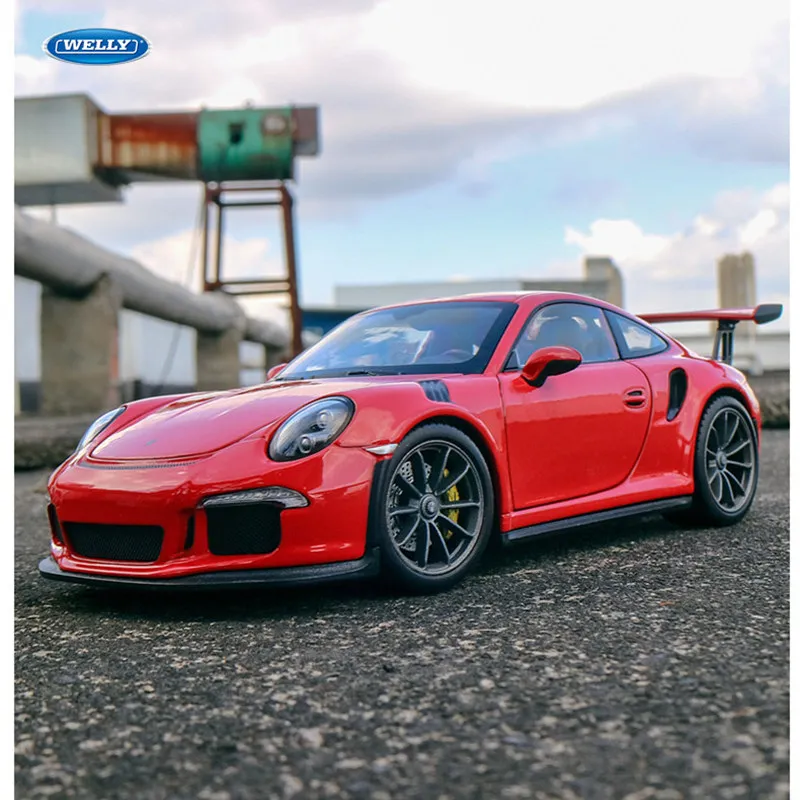 Модель автомобиля welly 1:24 Porsche 911 GT3 RS из красного сплава модель коллекция украшений