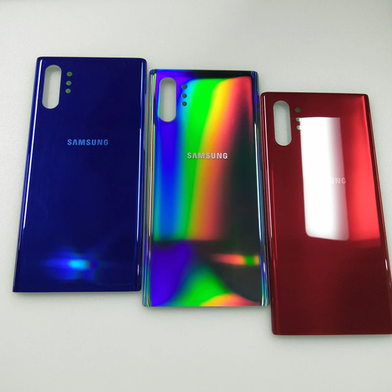 Samsung Galaxy Note 10 plus + задняя крышка для батареи стеклянная задней двери Сменный Чехол