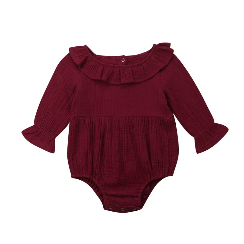 

Cute Toddler Newborn Baby Girl Long Sleeve One Piece Romper Jumpsuit Sunsuit Clothes