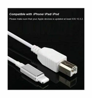 12pcs lightning to type b midi keyboard converter cable 1m for iphone ipad ios power supply pedals guitars effector musical