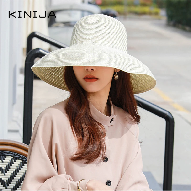 Шляпа женская с широкими полями соломенная защитой от ультрафиолета|Женские